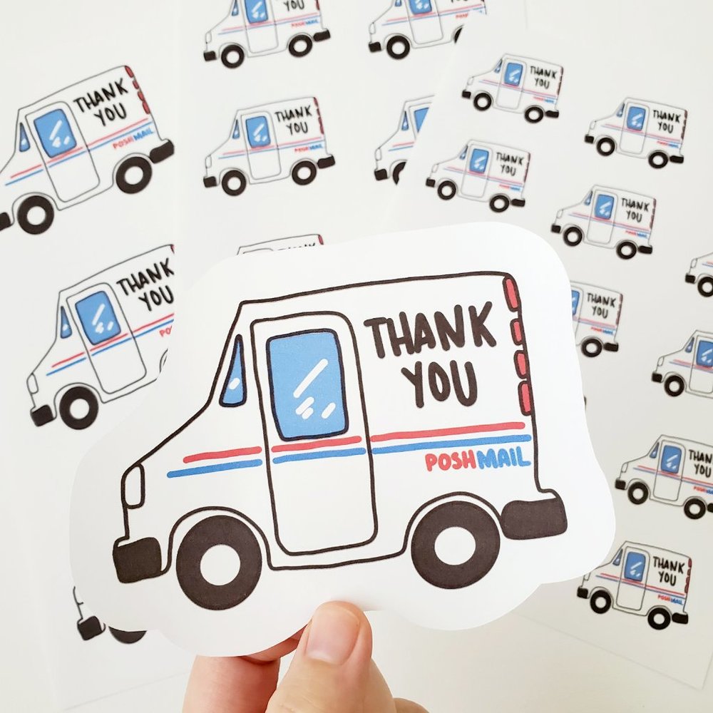 LB029 USPS Posh Mail Truck Sticker [Price Firm] - Picture 6 of 9